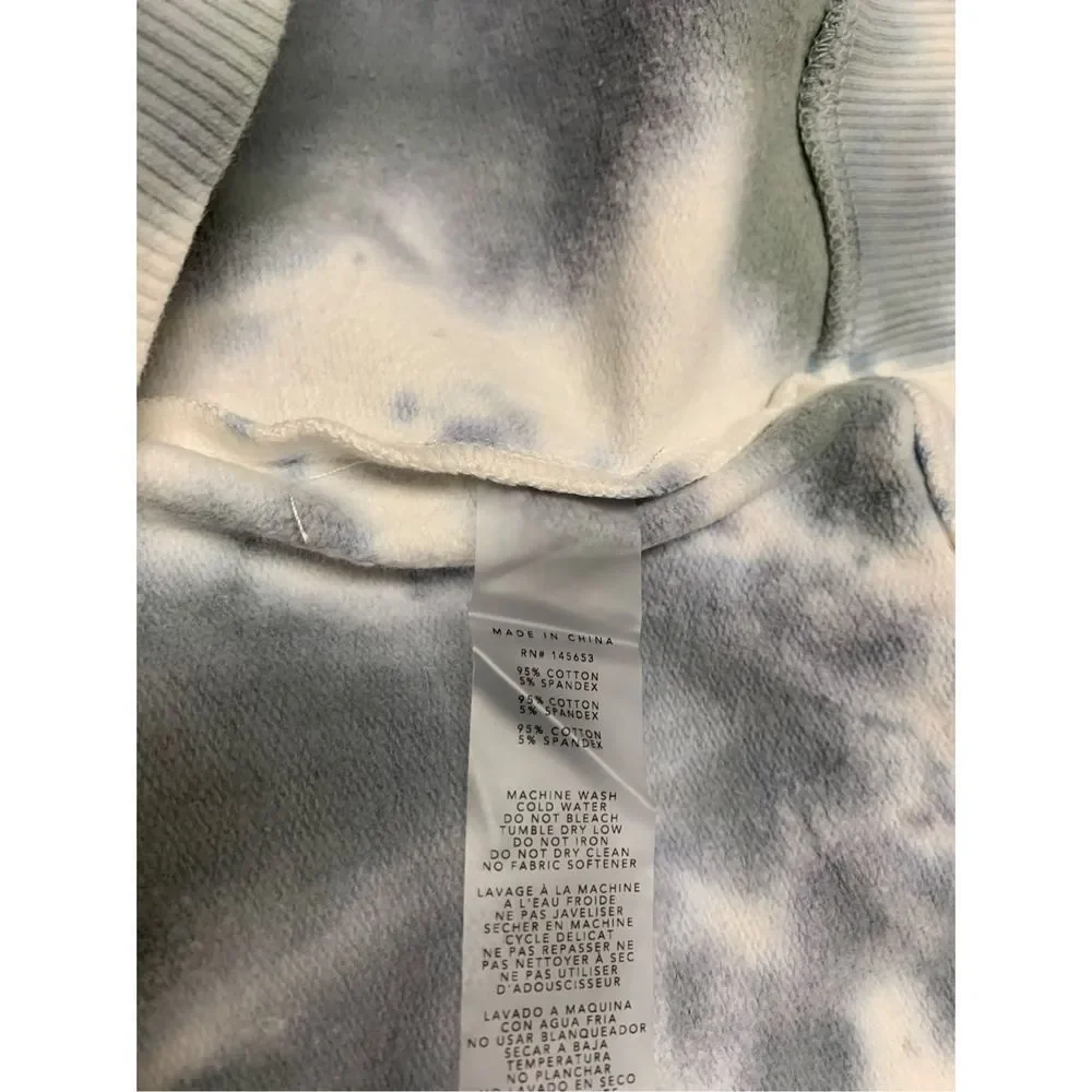 LACAUSA Anthropology Women’s Blue Gray Tie Dye Oversized Pullover, Medium, NWT - Picture 6 of 6